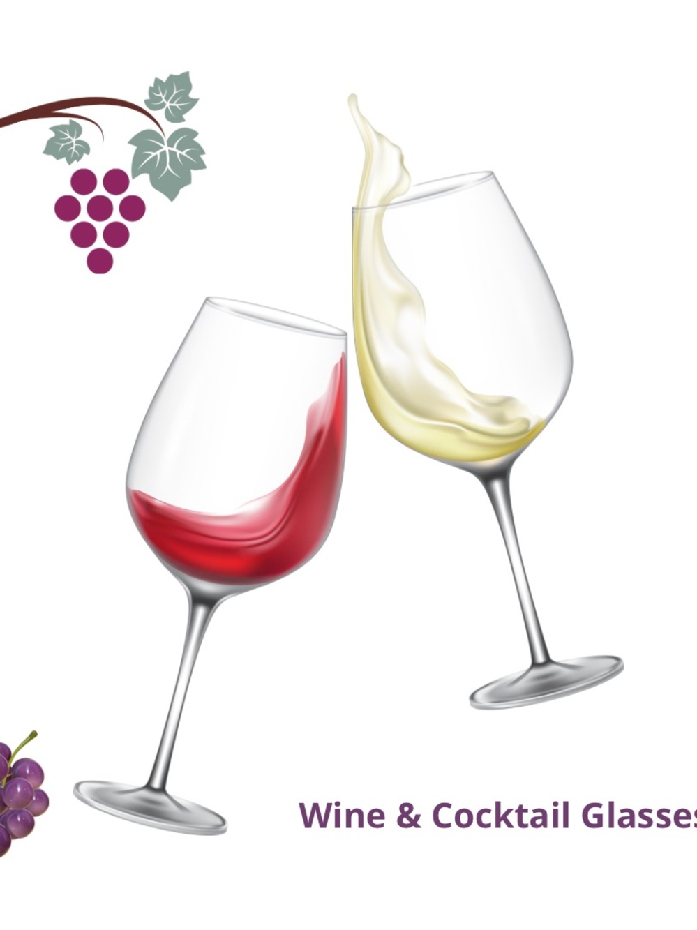 Wine & Cocktail Glasses  - not for sale